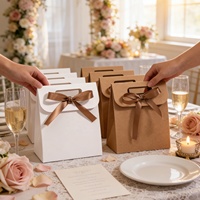 Sac en papier pour bouquet personnalisé avec logo, écologique, durable, avec nœuds pour emballage cadeau