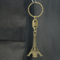 Tour Eiffel porte-clés rétro Souvenirs français mousqueton promotionnel parure élégante pour voitures et clés