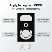 Patins de souris de remplacement en PTFE pour Logitech GPW2, accessoires de souris de jeu à glisse fluide