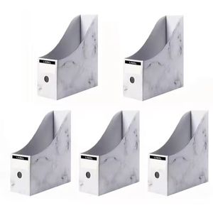 5 Bright Color Cardboard <strong>Magazine</strong> Rack Vertical File Folder Holder Foldable Paper Desk Document Storage <strong>Box</strong> for School Office - Product Image 3