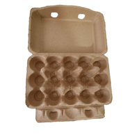 Boîte à œufs en carton jaune de qualité alimentaire, 15 emplacements, pour l'industrie avicole, stockage d'œufs, couleur personnalisable, conteneur à œufs en papier
