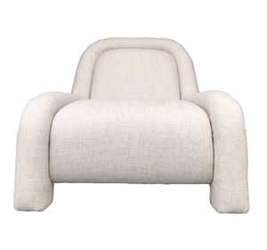 Fauteuil d'appoint moderne en tissu bouclé, fauteuil rembourré moelleux, fauteuil lounge minimaliste pour salon - Product Image 1
