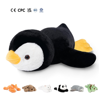 Coussins réconfortants en peluche personnalisables, rembourrés de coton PP, motifs raton laveur, pingouin, tortue, phoque, oie blanche, unisexe, pour fêtes