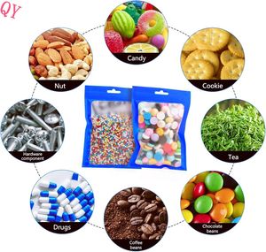 Q Y Holographic Packaging Bag Antiodor Can Be Resealed Used for Food Jewelry Candy Storage Transparent Aluminum Foil Storage Bag - Product Image 5