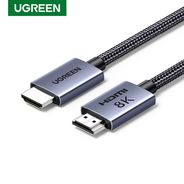 UGREEN 8K HD-MI 2.1 Cable 48Gbps 3.3FT 6.6FT High Speed HD-MI Cord Nylon Braided 8K 60Hz HD-MI Cable for PS5 Xiaomi TV Box