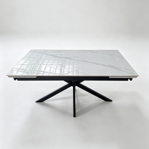Space Saving Modern Extendable <strong>Dining</strong> <strong>Table</strong> Rectangle <strong>140cm</strong> 200cm Sintered Stone <strong>Dining</strong> <strong>Table</strong> With 8 Seater - Product Image 2