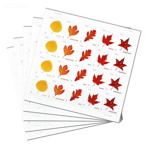 Autocollants adhésifs <span class=keywords><strong>de</strong></span> timbres-poste vintage <span class=keywords><strong>de</strong></span> première classe USA, thème Feuilles 2025, pour envoi postal, papier <span class=keywords><strong>de</strong></span> timbrage US Mail - Product Image 1