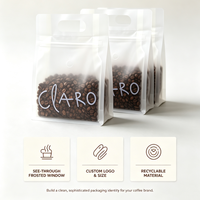Sachets personnalisés imprimés en gros avec soufflet latéral, résistants à l'humidité, pour l'emballage de grains de café, avec valve et fermeture éclair, qualité alimentaire, type stand-up