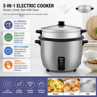Autocuiseur Électrique Multifonction Sonifer SF-4036 3L Grande Capacité avec Revêtement Antiadhésif et Fonction Maintien au Chaud pour Cuisine Domestique