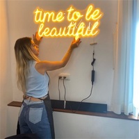 Letreros LED de Neón Personalizables e Impermeables para Decoración de Hogar, Oficina, Centros Comerciales, Empresas y Escuelas - 22 Opciones de Color, Montables en Pared