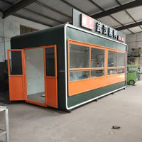 Conteneur en acier modulaire extensible et respirant de 10 pieds, mobile, pour bar, café, magasin de proximité, appartement, villa, cour, maison