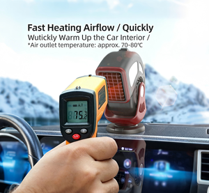 Calentador de Coche de Venta Caliente, Calentamiento Rápido, Desempañado y Descongelación, Salida de Aire Ajustable, Refrigeración, 150W, Bajo Ruido, Ajuste Perfecto - Product Image 2