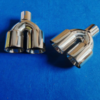Escape de 3,5 "modificado de acero inoxidable, silenciador de doble salida, punta de escape en forma de Y, garganta de cola de escape