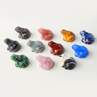 Vente en gros de figurines de grenouilles en cristal naturel sculptées à la main, cristaux de guérison, artisanat en cristal