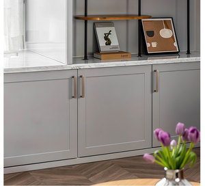 Home Kitchen Minimalist Brushed Golden Solid Brass Handle Cabinet Furniture Hardware Cabinets Drawers Cabinet <strong>Doors</strong> Pull Handle - Product Image 5