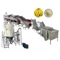 Automatische Weegbree Yam Meel Molen Machine Weegbree Poederverwerkingslijn Banaan Poeder Maken Machine