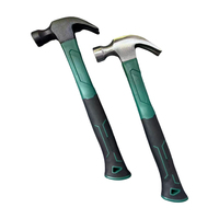 Marteau à griffes vert et noir avec poignée antidérapante en TPR, personnalisable OEM/ODM pour clouage