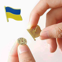 En gros personnalisé métal ukrainien broches épinglette insigne Ukraine pays drapeau émail broche