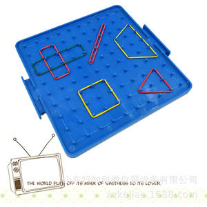 Tablero de Plástico para Uñas de 16*16 para Estudiantes, Tablero de Formas Geométricas Multifuncional de Doble Cara 20518, Instrumento de Enseñanza - Product Image 3