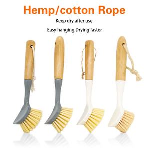 Yozeal Lieferanten Großhandel Custom Natural Küchen reinigungs bürste PBT PP Bambus Holz Topf Geschirr Reinigungs bürste Flaschen bürsten - Product Image 2