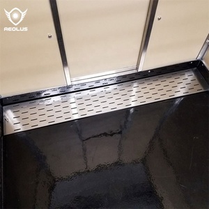 야외용 전문 대형견 켄넬 6X4X8 견고한 플라스틱 트레이 스테인리스 스틸 프레임 - Product Image 3