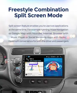 Автомобильный DVD-плеер Gerllish Android для Honda CIVIC 2000-2005, автомобильное радио, мультимедийный видеоплеер, GPS-навигация, поддержка Playstore