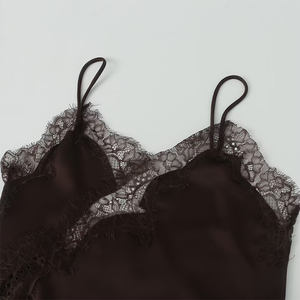 Abbigliamento donna autunno ZATRHMBM 2025 nuova moda pizzo con splicing abito asimmetrico retro bretelle <span class=keywords><strong>sexy</strong></span> mini abito femminile - Product Image 4