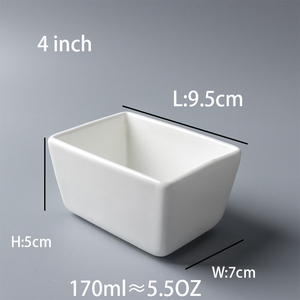 Veweet choda — bol à sucre Rectangle de 4.25 pouces, assiette à dîner, vaisselle en porcelaine, fabrication de tasse à soupe, pichet à <span class=keywords><strong>lait</strong></span> blanc, <span class=keywords><strong>pot</strong></span> à sucre en céramique - Product Image 6