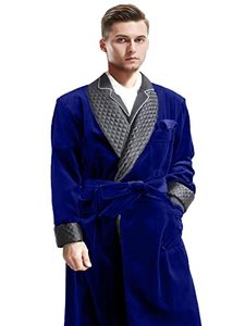 <span class=keywords><strong>Veste</strong></span> longue <span class=keywords><strong>de</strong></span> smoking pour <span class=keywords><strong>homme</strong></span> avec ceinture, robe <span class=keywords><strong>de</strong></span> smoking en velours, col châle, robe <span class=keywords><strong>de</strong></span> chambre matelassée - Product Image 4