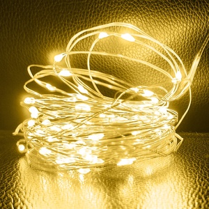 Guirnalda de Luces LED de 5 Metros, Color Blanco Cálido, Decoración para el Hogar, Navidad, Bodas, Luces de Cobre, Funciona con Pilas, Luces de Hadas Flexibles - Product Image 2