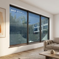Ventana Fija de Aluminio de Diseño Moderno con Vidrio Templado para Proyectos Comerciales y de Hostelería