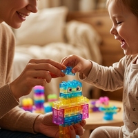 Jouet de bricolage pour enfants, ensemble de blocs de construction en TPE sur le thème du sport, avec 20 pièces, pour les enfants de 2 à 14 ans