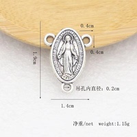 Centre de table de la médaille notre-dame du miracle marie, 1.9x1.4cm, haute qualité
