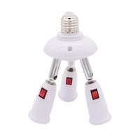 2/3/4/5-in-1 E27 E27 Splitter LED Ampoule Convertisseur Douille Adaptateur Réglable Standard Support de Lampe Base Plastique Style Vis