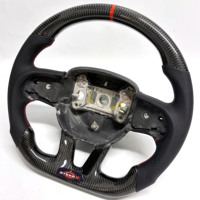 Volant en fibre de carbone noir de haute qualité pour Dodge Challenger Hellcat SRT Charger Grand Cherokee