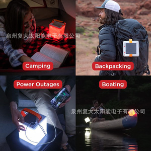Lámpara Solar Plegable Impermeable de 200 Lúmenes Ajustable con Carga para Teléfono, Luz de Camping - Product Image 4