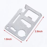 Carte multifonction tactique EDC Baiyuheng en acier inoxydable, gadget de survie, outil de camping d'urgence, portefeuille multifonction pour cartes de crédit