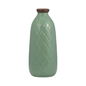 Vaso in ceramica con motivo a quadri per l'arredamento del soggiorno e vaso decorativo per fiori per la camera da letto - Product Image 3