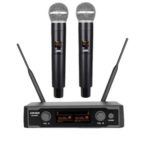 OKSN SN-M46 Microfone dinâmico sem fio portátil profissional anti-interferência para fala, canto, ensino