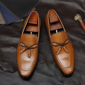 Zapatos de Cuero para Hombre, Diseño de Moda, Nuevo, Gran Venta, Cabeza Grande, Cuero Genuino, Suela Gruesa, Estilo Casual de Negocios, Británico - Product Image 6