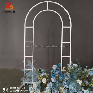 SMOOTH Birthday Party Decorative <b>White</b> Balloon Arch <b>Frame</b> Metal Backdrop - Product Image 3