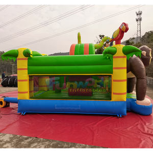 Castillo inflable Chateau Jungle Gorilla, combo de tobogán inflable, castillo inflable comercial, brincolín para niños, equipo de juegos. - Product Image 6