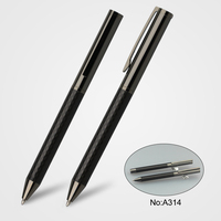 Ensemble cadeau de luxe en fibre de carbone stylo pour hommes d'affaires design personnalisé stylo à bille/stylo à bille avec boîte en cuir