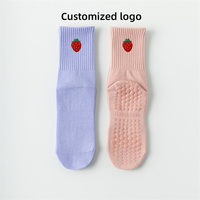 Chaussettes Tube Athlétiques Antidérapantes en Coton de Haute Qualité pour Femmes, Durables, avec Logo Personnalisé, pour Jeunes, Yoga, Pilates, Printemps