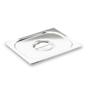 Coperchio per vaschette alimentari in acciaio inox con maniglia per uso commerciale - Product Image 1