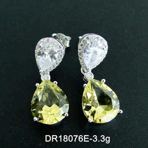 Pendientes Colgantes Alexander de Plata de Ley 925 al por Mayor para Mujer, Joyería con Piedras de Color Cambiable - Product Image 6