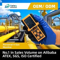 Detector de gas portátil multigas 4 en 1 LEL espacio confinado venenoso explosivo industrial