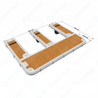 Plateforme flottante gonflable antidérapante 4x3m pour jet ski double E, fabrication chinoise
