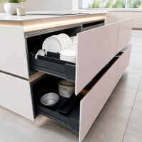 Ensemble de meubles de cuisine modernes haut de gamme en mélamine, sur mesure, en bois de luxe, complet, RTA, intelligent et compact, style antique