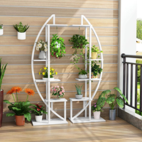Étagère de présentation courbée à multi-usages, support pour plantes à fleurs de bonsaï, présentoir pour enfants, 12 pièces